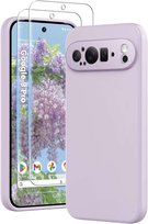 Etui Obudowa do Google Pixel 9 Pro Plecki silikon Szkło hartowane Liliowy