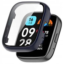 Etui Obudowa i szkło ochronne do Xiaomi Redmi Watch 3 Active granatowe