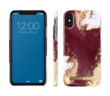 Etui ochronne na Apple iPhone X/Xs IDEAL OF SWEDEN Golden Burgundy Marble - iDeal Of Sweden AB