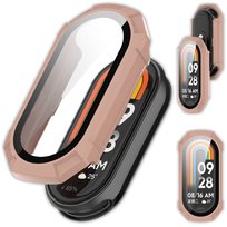 Etui ochronne + szkło 2w1 Vanfone do Xiaomi Mi Smart Band 8/9, różowy