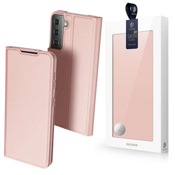 Etui ochronne z klapką Dux Ducis skórzane do Samsung Galaxy S21 5G Różowe - Dux Ducis
