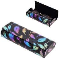 Etui okularowe na magnes holograficzne pióra ET-130 Czarne