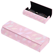 Etui okularowe na magnes holograficzne pióra ET-130A Jasny Róż