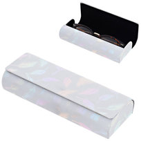 Etui okularowe na magnes holograficzne pióra ET-130B Białe