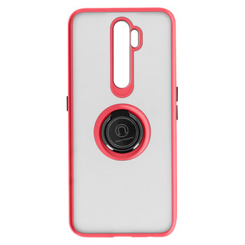 Etui Oppo A9 2020 / A5 2020 Bi-materiał Metal Ring Function Stand czerwone - Avizar