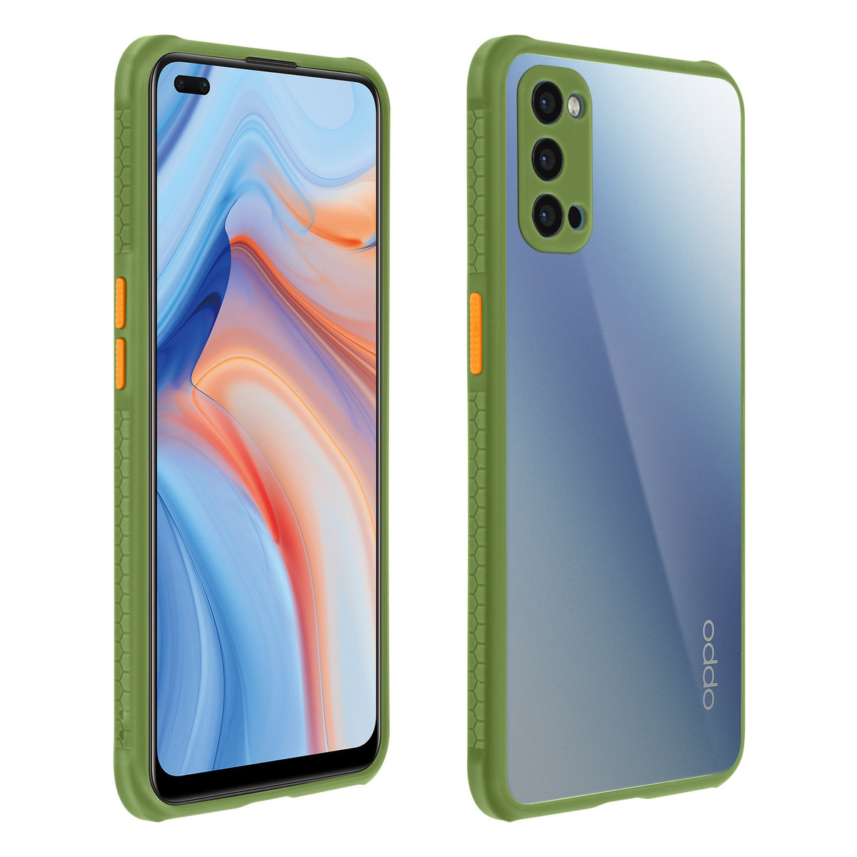 Etui Oppo Reno 4 Antypoślizgowe Gripy Podwyższone krawędzie aparatu ...