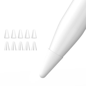 Etui osłona nakładka nasadka, rysik, Dux Ducis 10x, Apple Pencil 2 / 1 przezroczysty + biały - Biały || Przezroczysty - Dux Ducis