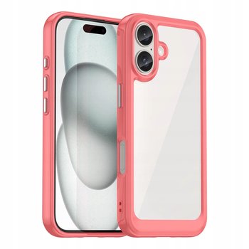 Etui Outer Space Case z żelową ramką do iPhone 16 Plus - czerwone - Hurtel