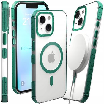 Etui Pancerne Do Apple Iphone 15 (Bumper, Zielona Ramka, Magsafe, Case) - Hello Case