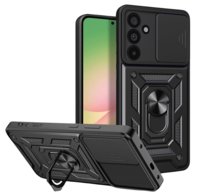 Etui pancerne do SAMSUNG GALAXY A36 A56 5G Slide Ring czarny case + szkło