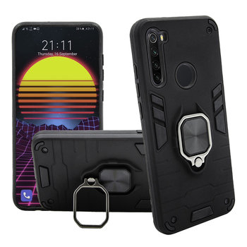 Etui Pancerne Do Xiaomi Redmi Note 8T Czarne Obudowa Armor Holder Ring Case - Hello Case