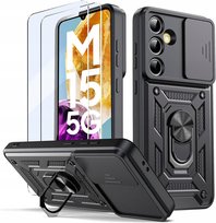 ETUI PANCERNE SLIDE DO SAMSUNG M15 5G + 2x SZKŁO