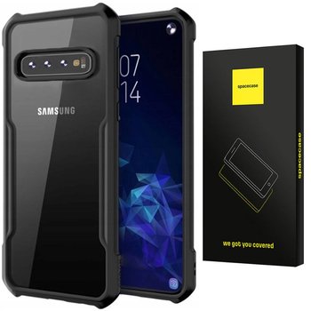 Etui Pancerne Spacecae Beetle Przezroczyste Plecki Case Pokrowiec Obudowa Galaxy S10+ Czarny - SpaceCase