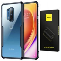 Etui Pancerne Spacecae Beetle Przezroczyste Plecki Case Pokrowiec Obudowa Oneplus 8 Pro Czarny Spacecase