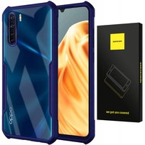 Etui Pancerne Spacecase Beetle Przezroczyste Plecki Case Pokrowiec Obudowa Oppo Reno 3/A91 Niebieski Spacecase