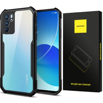 Etui Pancerne Spacecase Beetle Przezroczyste Plecki Case Pokrowiec Obudowa Oppo Reno 6 5G Czarny - SpaceCase