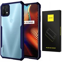 Etui Pancerne Spacecase Beetle Przezroczyste Plecki Case Pokrowiec Obudowa Realme 7I / Narzo 30A Niebieski Spacecase