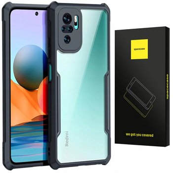 Etui Pancerne Spacecase Beetle Przezroczyste Plecki Case Pokrowiec Obudowa Redmi Note 10/10S Czarny - Spacecase