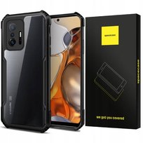 Etui Pancerne Spacecase Beetle Przezroczyste Plecki Case Pokrowiec Obudowa Xiaomi 11T/11T Pro Czarny Spacecase