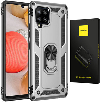 ETUI PANCERNE SPACECASE RING NX UCHWYT MAGNETYCZNY RING CASE OBUDOWA PLECKI GALAXY A42 5G SREBRNY - SpaceCase