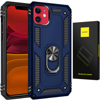 ETUI PANCERNE SPACECASE RING NX UCHWYT MAGNETYCZNY RING CASE OBUDOWA PLECKI IPHONE 11 NIEBIESKI - SpaceCase