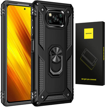 ETUI PANCERNE Spacecase RING NX UCHWYT MAGNETYCZNY RING CASE OBUDOWA PLECKI POCO X3 NFC/PRO CZARNY - Spacecase