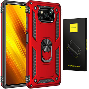 ETUI PANCERNE Spacecase RING NX UCHWYT MAGNETYCZNY RING CASE OBUDOWA PLECKI POCO X3 NFC/PRO CZERWONY - Spacecase