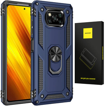 ETUI PANCERNE Spacecase RING NX UCHWYT MAGNETYCZNY RING CASE OBUDOWA PLECKI POCO X3 NFC/PRO NIEBIESKI - Spacecase