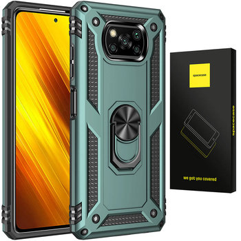 ETUI PANCERNE Spacecase RING NX UCHWYT MAGNETYCZNY RING CASE OBUDOWA PLECKI POCO X3 NFC/PRO ZIELONY - Spacecase