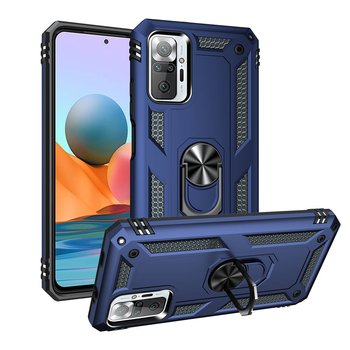 ETUI PANCERNE SPACECASE RING NX UCHWYT MAGNETYCZNY RING CASE OBUDOWA PLECKI REDMI NOTE 10 PRO NIEBIESKI - SpaceCase