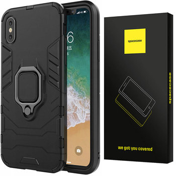 Etui Pancerne Spacecase X-Ring Uchwyt Magnetyczny Uchwyt Ring Case Obudowa Plecki Iphone Xs Max Czarny - SpaceCase