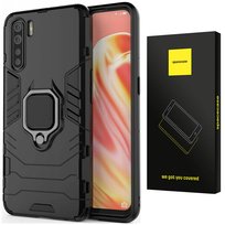 Etui Pancerne Spacecase X-Ring Uchwyt Magnetyczny Uchwyt Ring Case Obudowa Plecki Oppo Reno 3 Czarny Spacecase