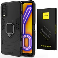 Etui Pancerne Spacecase X-Ring Uchwyt Magnetyczny Uchwyt Ring Case Obudowa Plecki Vivo Y11S/Y20S Czarny Spacecase
