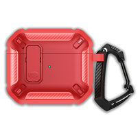 Etui pancerne Vanfone do Apple AirPods Pro 1/2, czerwono-różowy