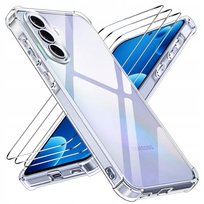 Etui PANCERNE Wzmacniane do Samsung A57 5G ANTI-SHOCK CLEAR CASE + 3x SZKŁO Krainagsm