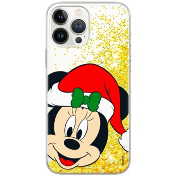 Etui płynny brokat do Apple IPHONE 12 PRO MAX Disney: Minnie 060 oryginalne i oficjalnie licencjonowane, Złoty - ERT Group