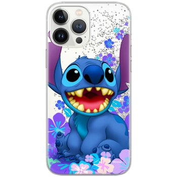 Etui płynny brokat do Apple IPHONE XR Disney: Stich 001 oryginalne i oficjalnie licencjonowane, Srebrny - ERT Group