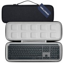 ETUI POKROWIEC CASE NA KLAWIATURĘ LOGITECH MX KEYS FUTERAŁ CZARNY WELLHAUS Wellhaus