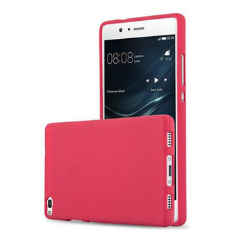 Etui Pokrowiec Do Huawei P8 Obudowa w FROST CZERWONY TPU Silikon Case Cover Ochronny Plecki Cadorabo - Cadorabo