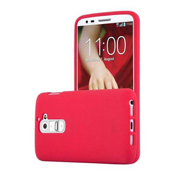 Etui Pokrowiec Do LG G2 Obudowa w FROST CZERWONY TPU Silikon Case Cover Ochronny Plecki Cadorabo - Cadorabo