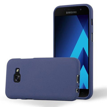 Etui Pokrowiec Do Samsung Galaxy A3 2017 Obudowa w FROST CIEMNY NIEBIESKI TPU Silikon Case Cover Ochronny Plecki Cadorabo - Cadorabo