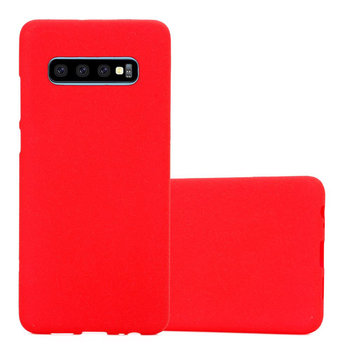 Etui Pokrowiec Do Samsung Galaxy S10 PLUS Obudowa w FROST CZERWONY TPU Silikon Case Cover Ochronny Plecki Cadorabo - Cadorabo