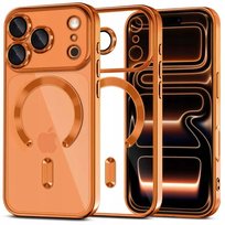 Etui pokrowiec na iPhone 17 Pro MagFlex MagSafe - przezroczysto-pomarańczow TECH-PROTECT