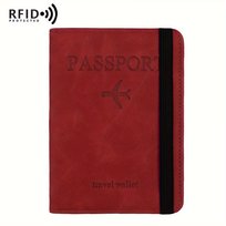 Etui Pokrowiec na Paszport Dokumenty Skórzane z Blokadą RFID Czerwony Inna marka