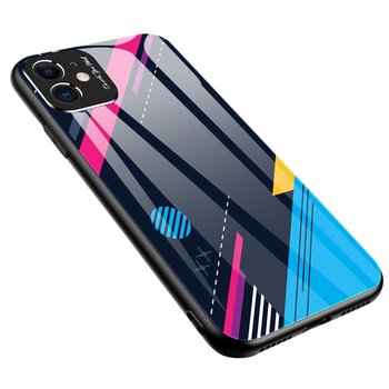 Etui pokrowiec nakładka ze szkła hartowanego z osłoną na aparat, Huawei P30 Lite pattern 4, różnokolorowy - Hurtel