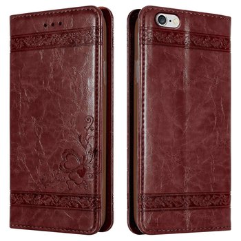 Etui Portfel Do Apple iPhone 6 PLUS / 6S PLUS Pokrowiec w Ciemno Czerwony Portfel Etui Ochronny Case Cover Obudowa Cadorabo - Cadorabo