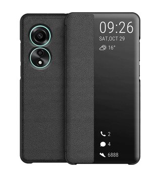 Etui portfel SMART VIEW LEATHER do Oppo A58 / A78 5G pokrowiec z klapką czarne - Bestphone