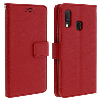 Etui-portfel z klapką, smukłe etui do Huawei P Smart, silikonowe etui – czerwone - Avizar