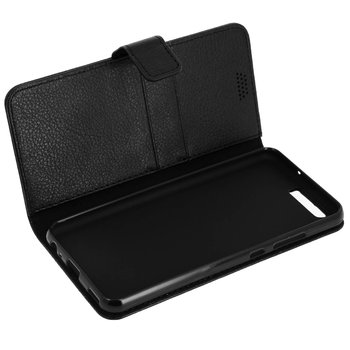 Etui-portfel z klapką, smukłe etui do Huawei P10, silikonowa obudowa – czarne - Avizar