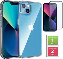 ETUI PRZEZROCZYSTE +SZKŁO PEŁNE 5D do APPLE IPHONE 13 2MM